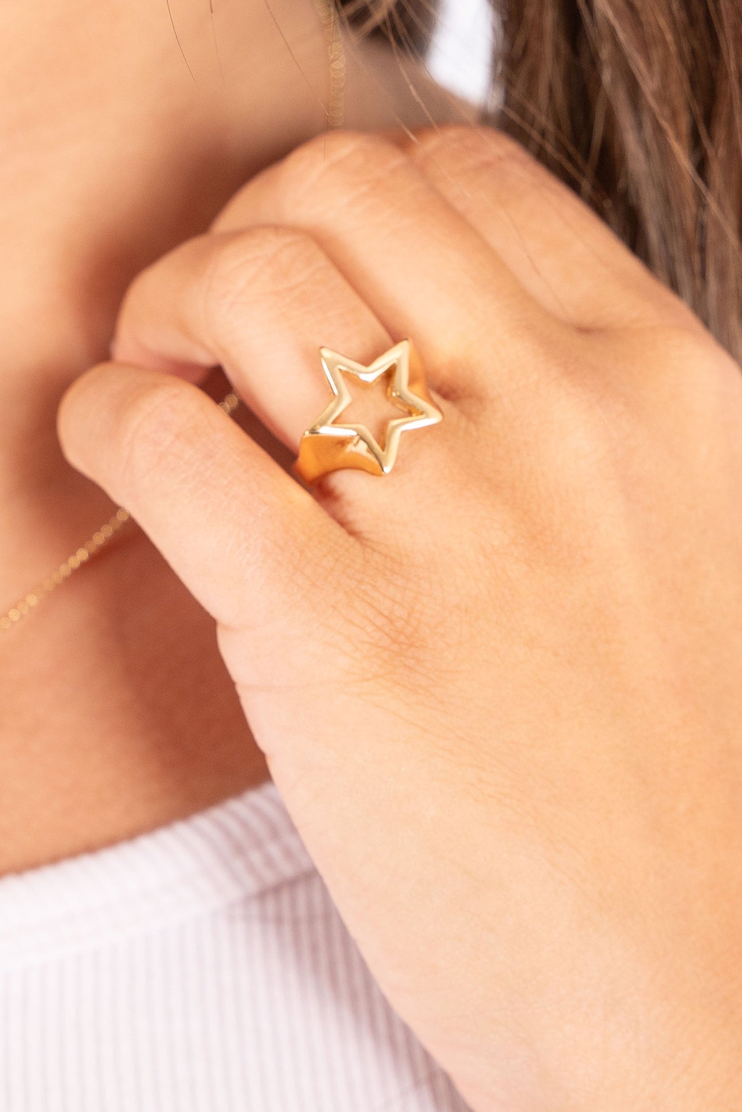 Anillo oro estrellas