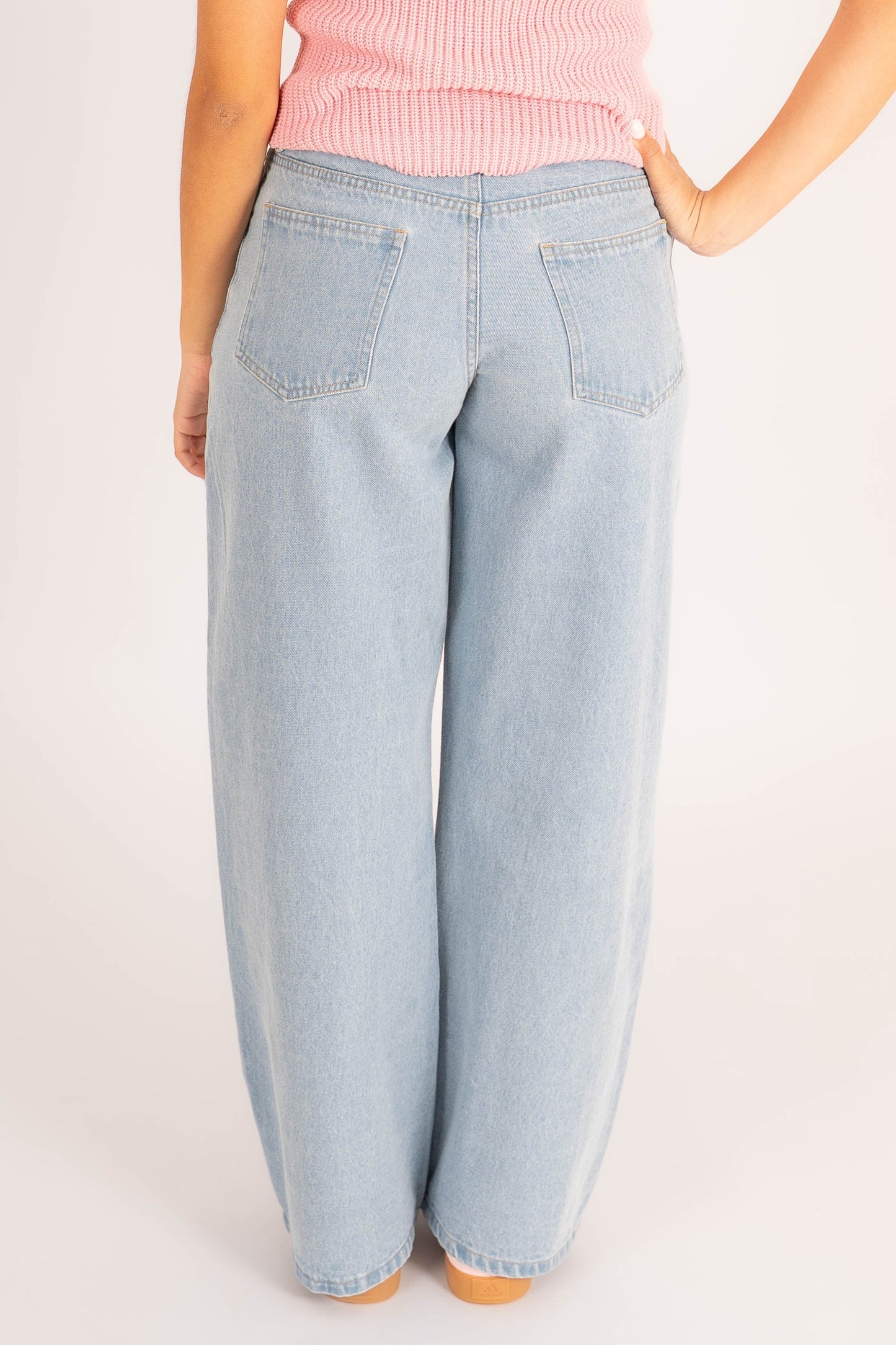 Jeans wide-leg low waist