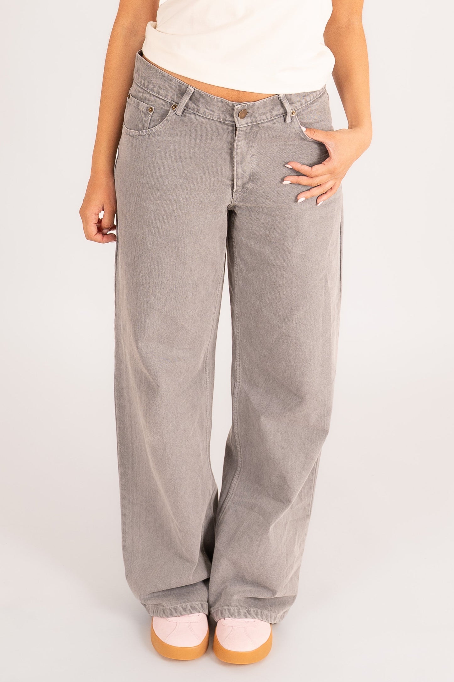 Jeans wide-leg low waist