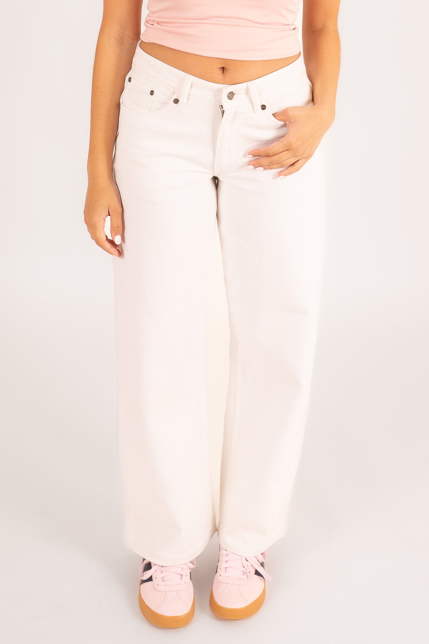 Jeans wide-leg low waist
