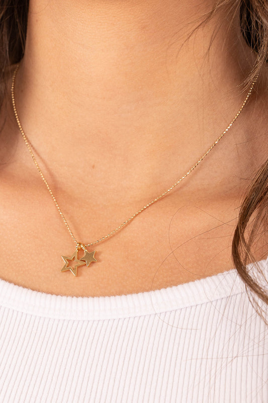 Collar oro con estrellas