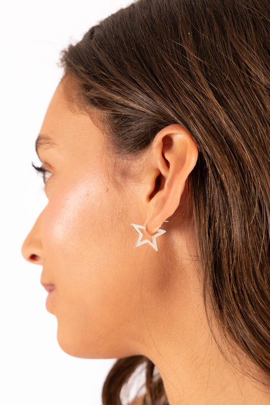 Pendientes plata estrellas