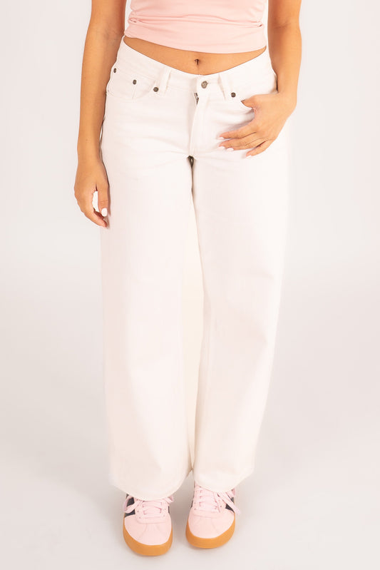 Jeans wide-leg low waist