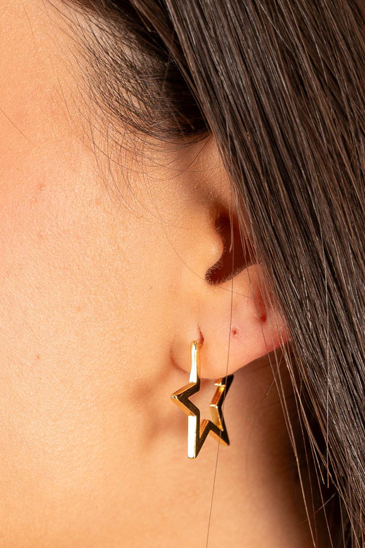 Pendientes oro estrellas