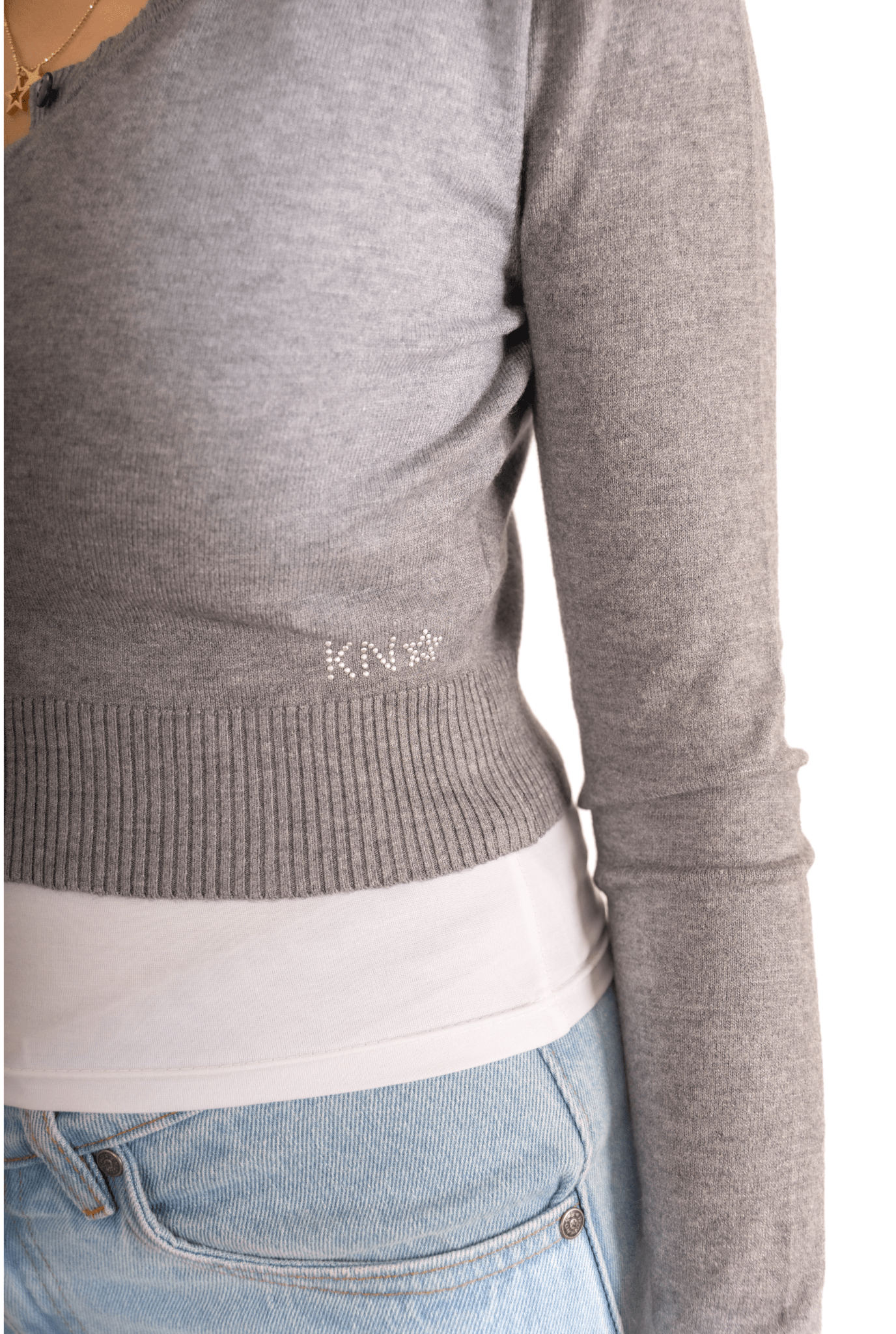 Cárdigan de manga larga, corte corto. - Kittieknoxshop