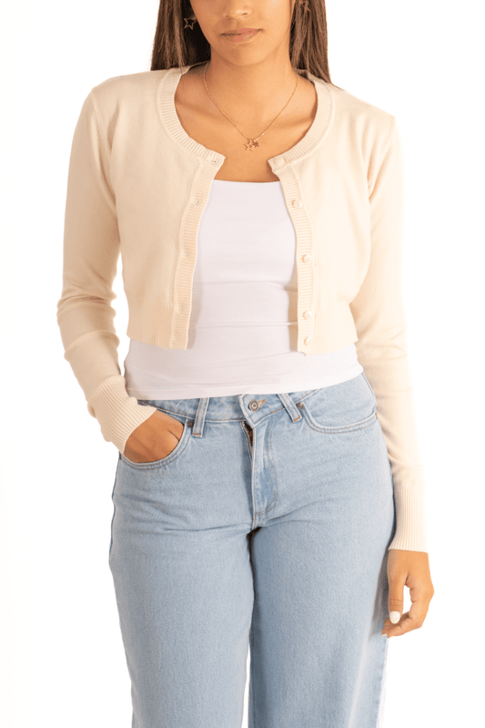 Cárdigan de manga larga, corte corto. - Kittieknoxshop