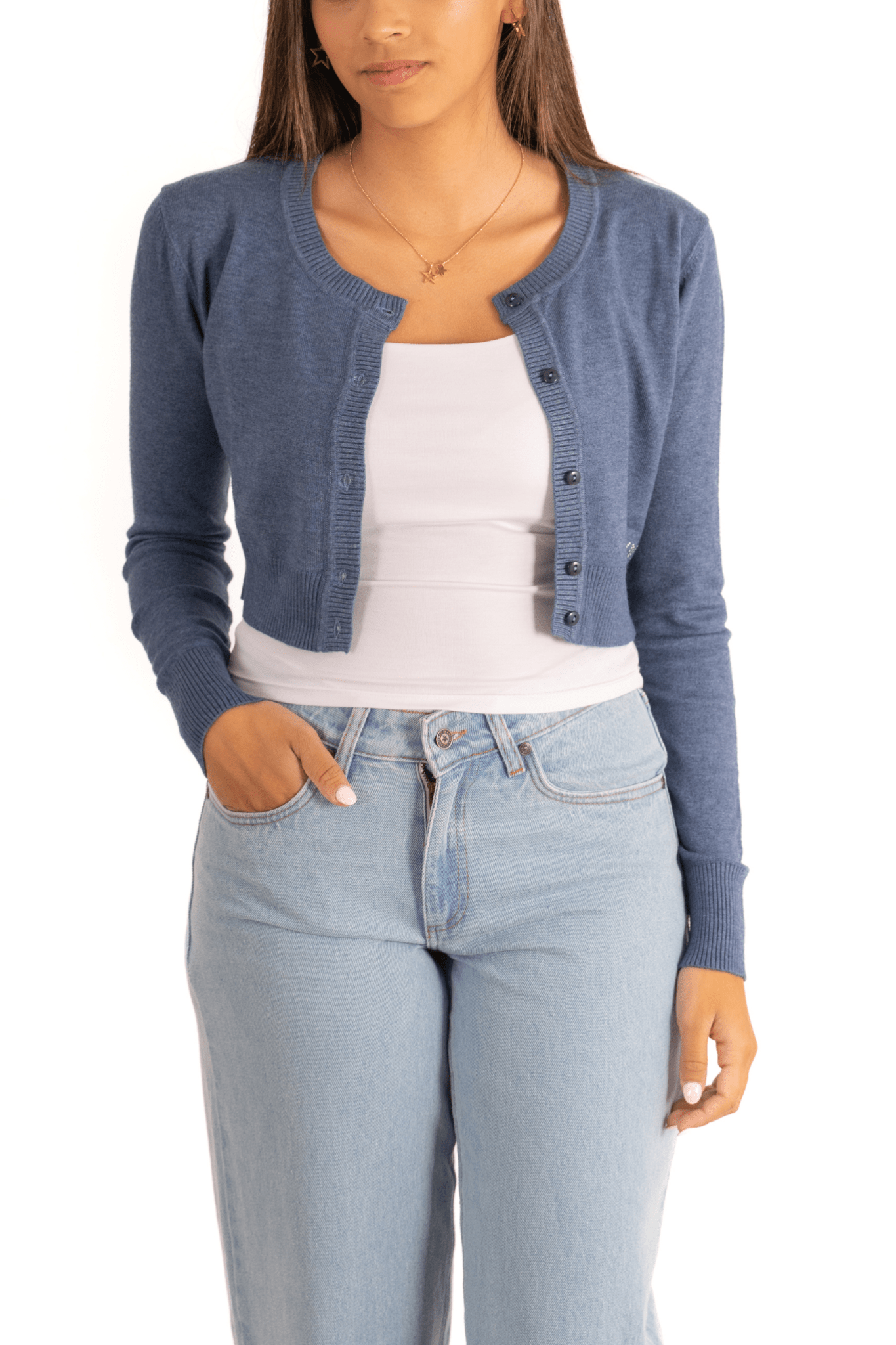 Cárdigan de manga larga, corte corto. - Kittieknoxshop