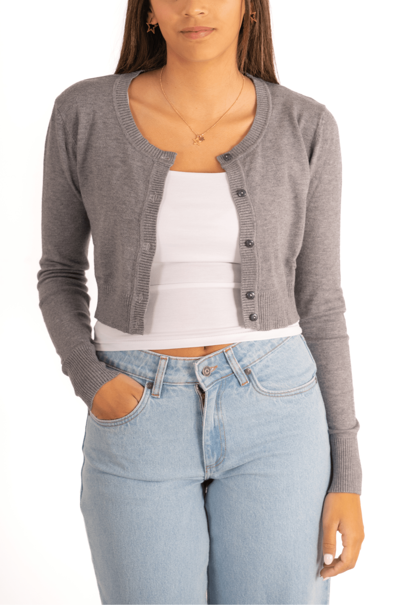 Cárdigan de manga larga, corte corto. - Kittieknoxshop