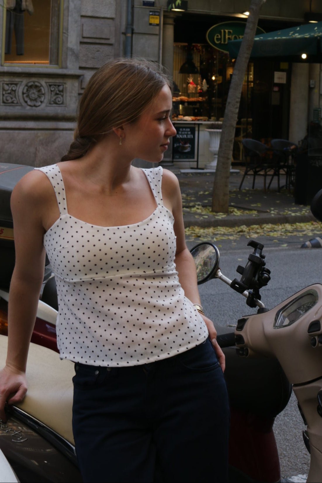 Top lunares con lazo posterior - Kittie Knox (Miancatex, S.L)